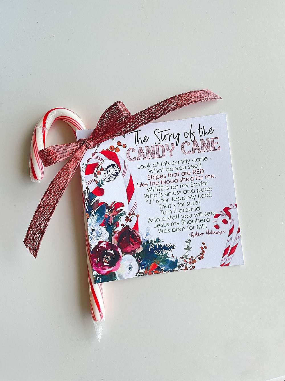 The Story Of The Candy Cane With Printable Tags Six Clever Sisters