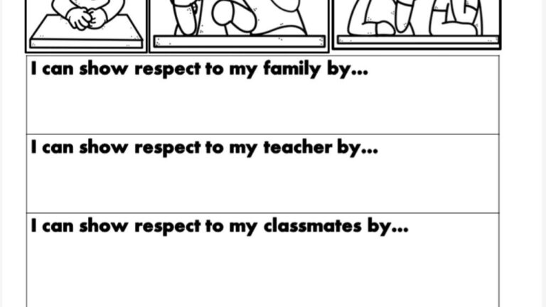 Two Worksheets For SEL Instruction Or Counseling On RESPECT Grades TK