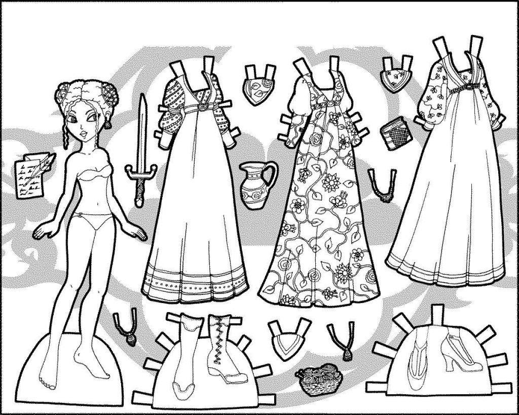 Free Printable Paper Dolls Black And White