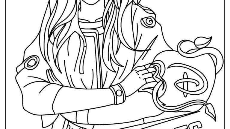 Vermelho Dos Descendentes 4 P Ginas Para Colorir Para Impress O