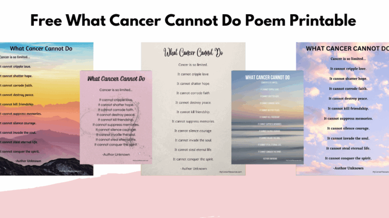 What Cancer Cannot Do Poem Printable From My Cancer Resources
