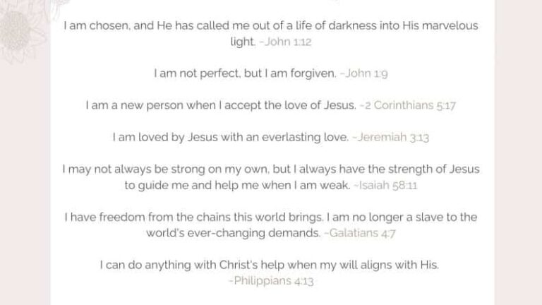 What Is My Identity In Christ Free Printable Her Soul Is Beautiful