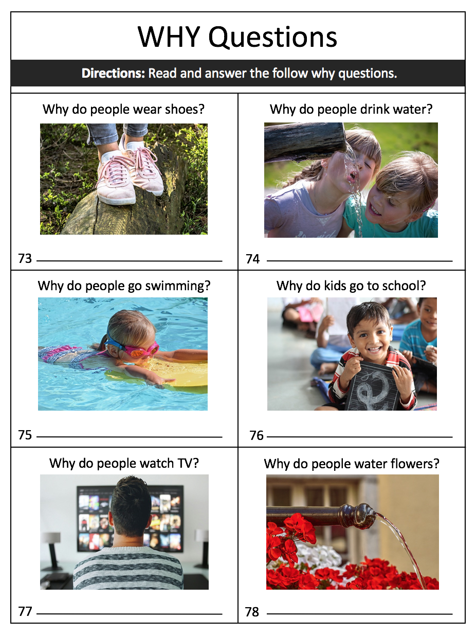Free Printable Wh Questions Worksheets
