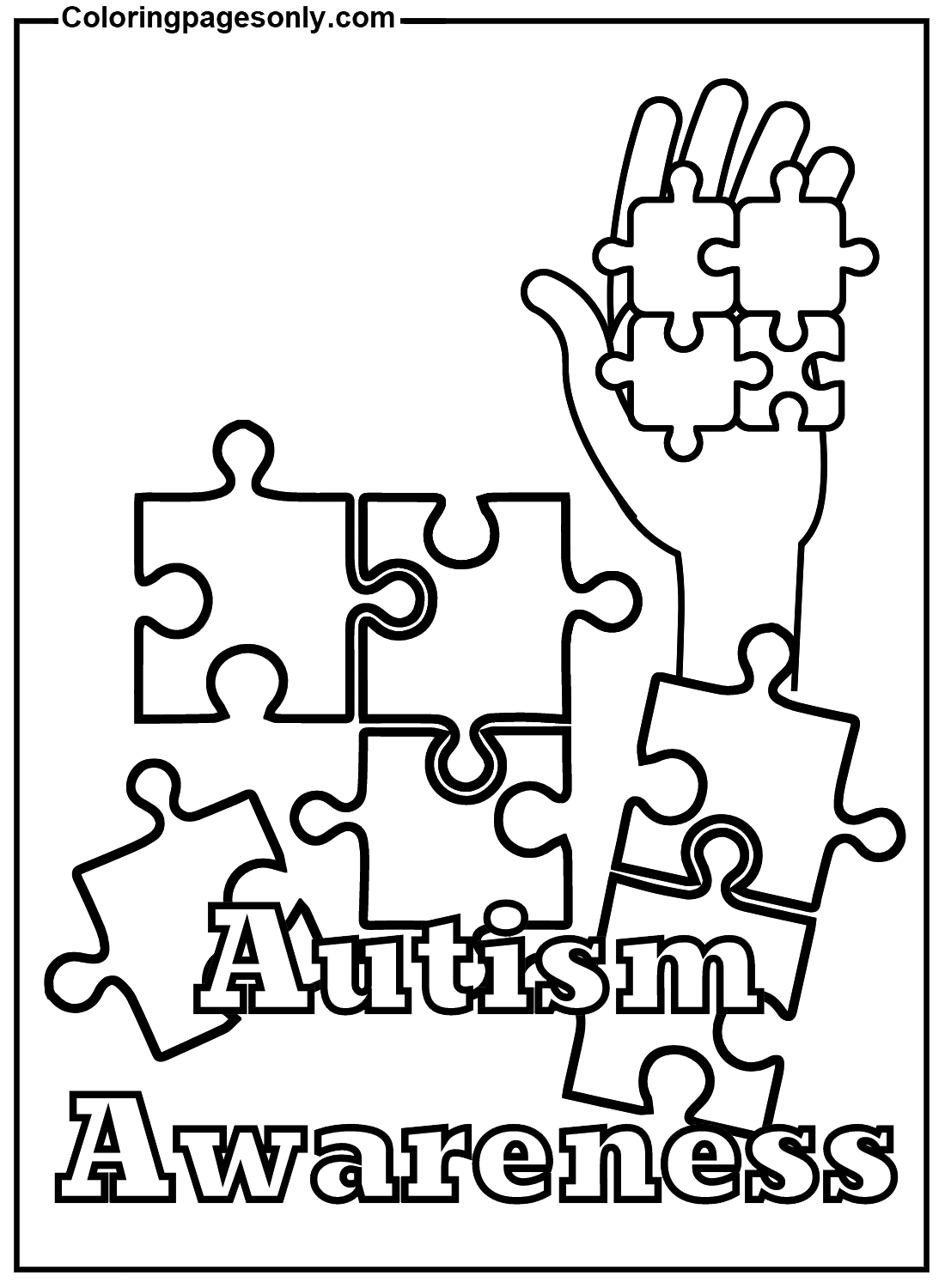 World Autism Awareness Day Coloring Page Free Printable Coloring Pages