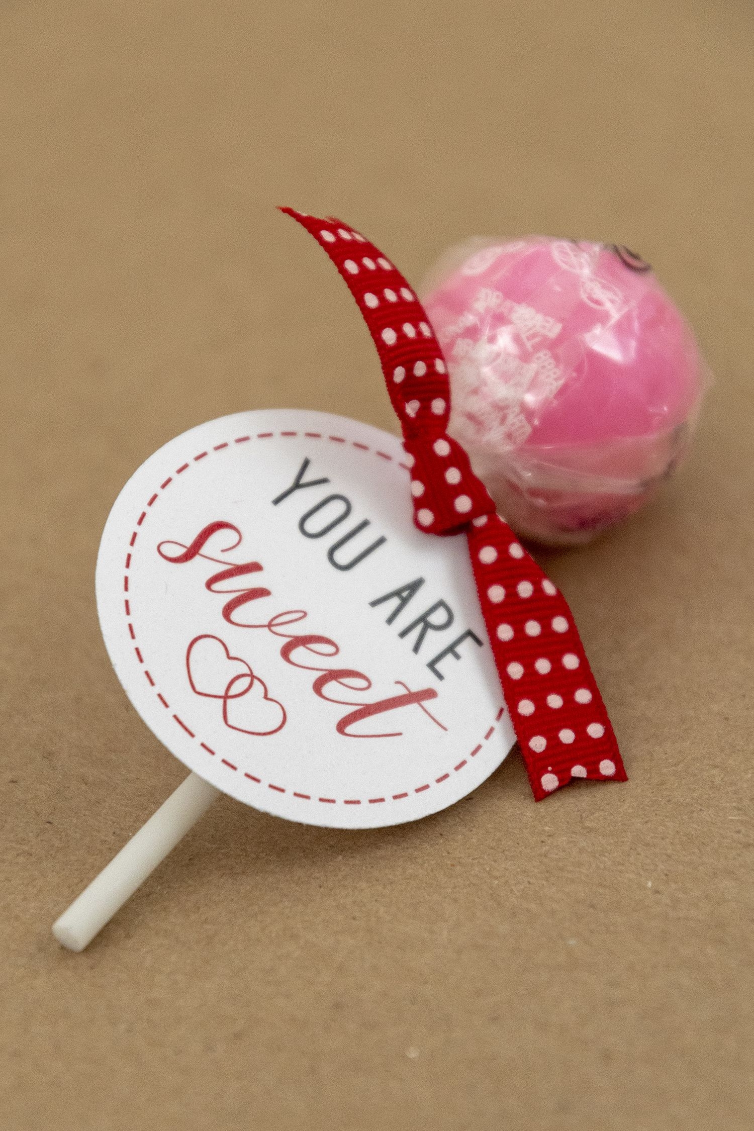 Free Printable Valentine Lollipop Holder