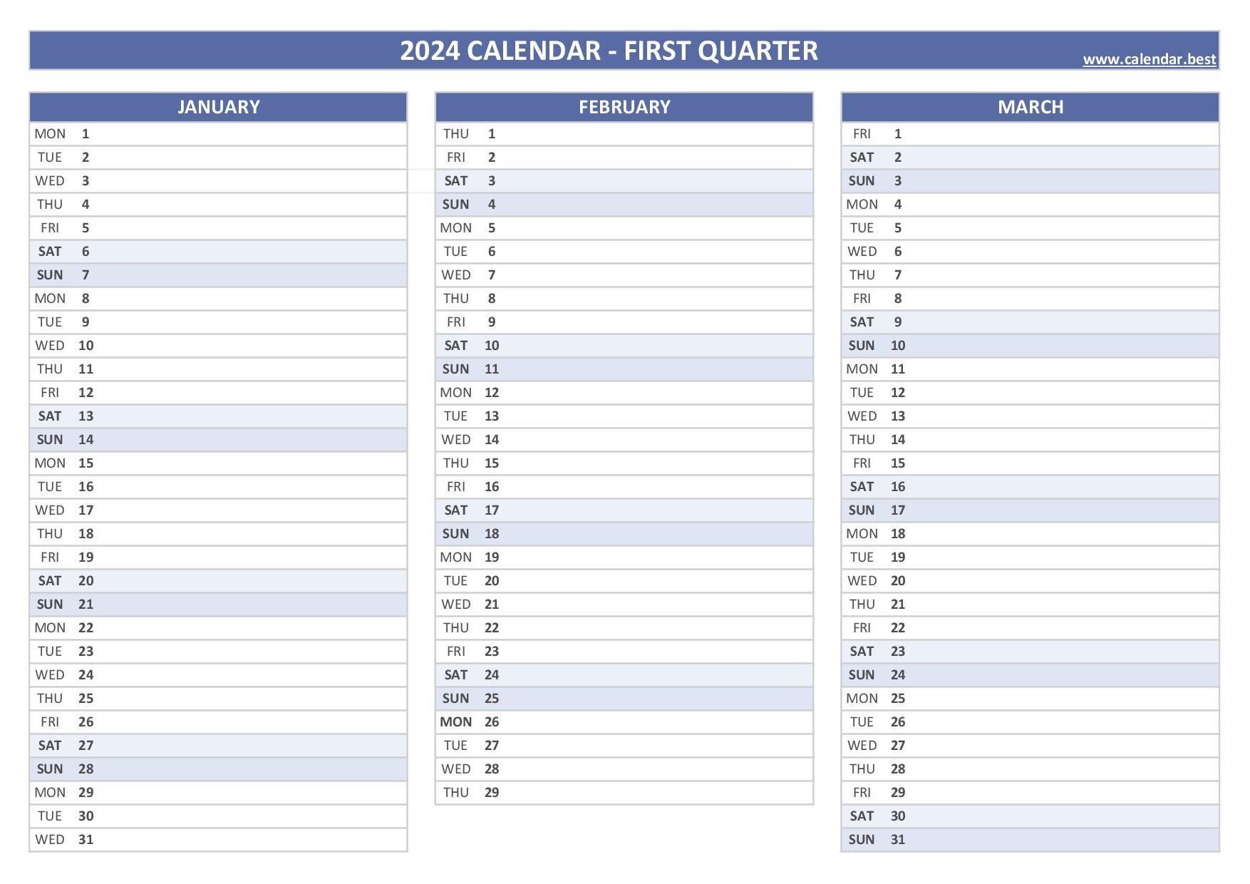 1st Quarter 2025 Printable Amira Quinn