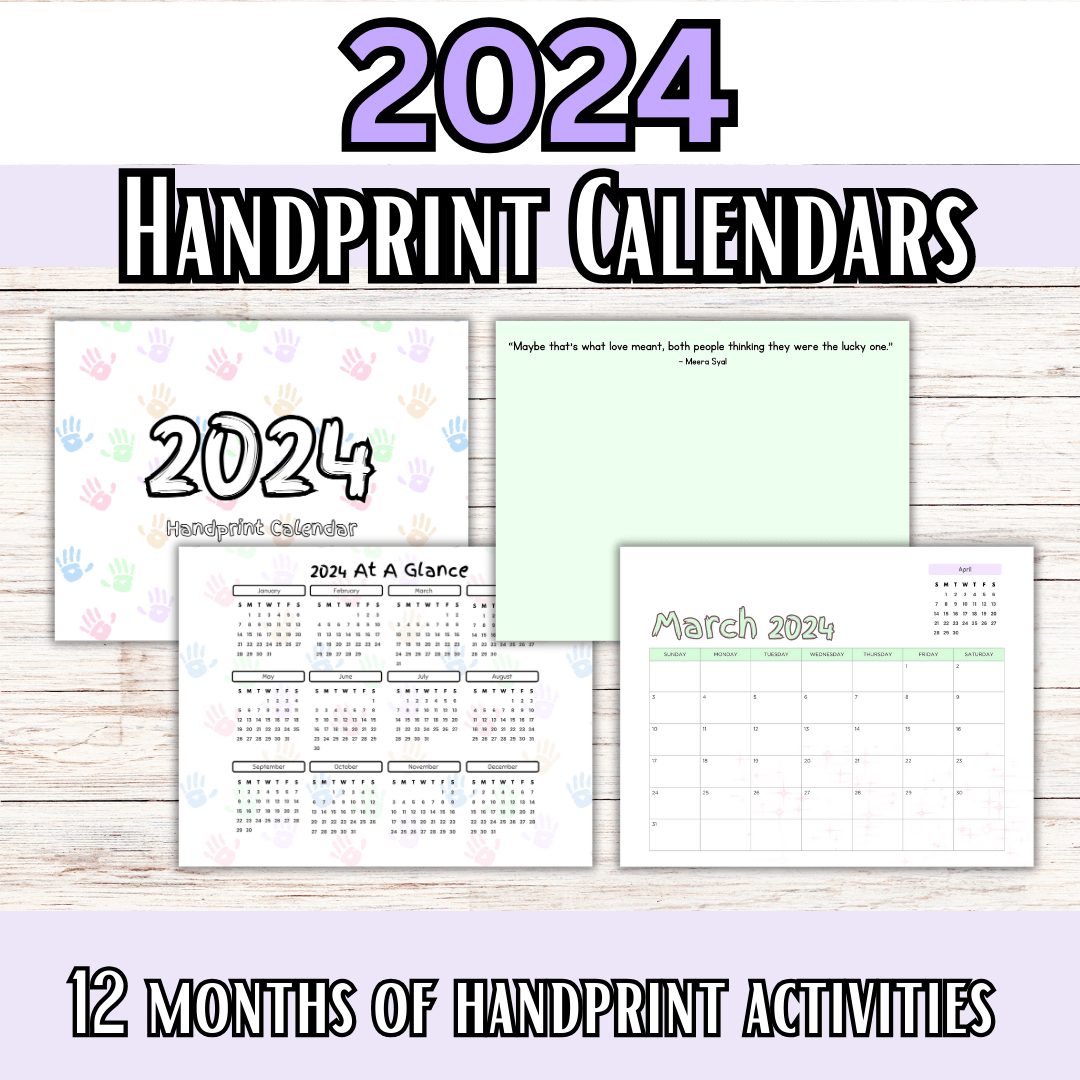 2026 Handprint Calendar Printable