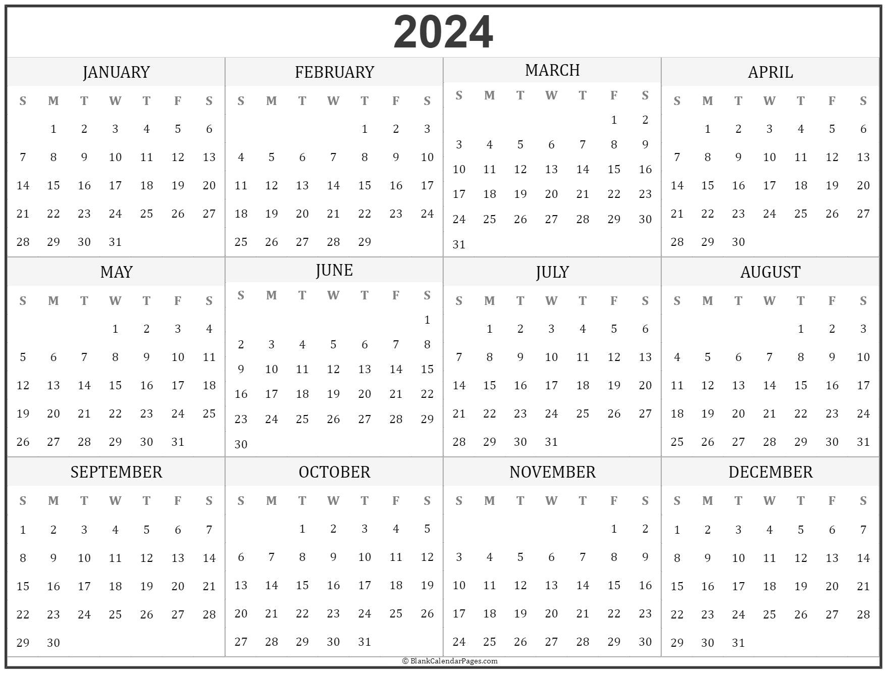 2026 Calendar A3 Printable