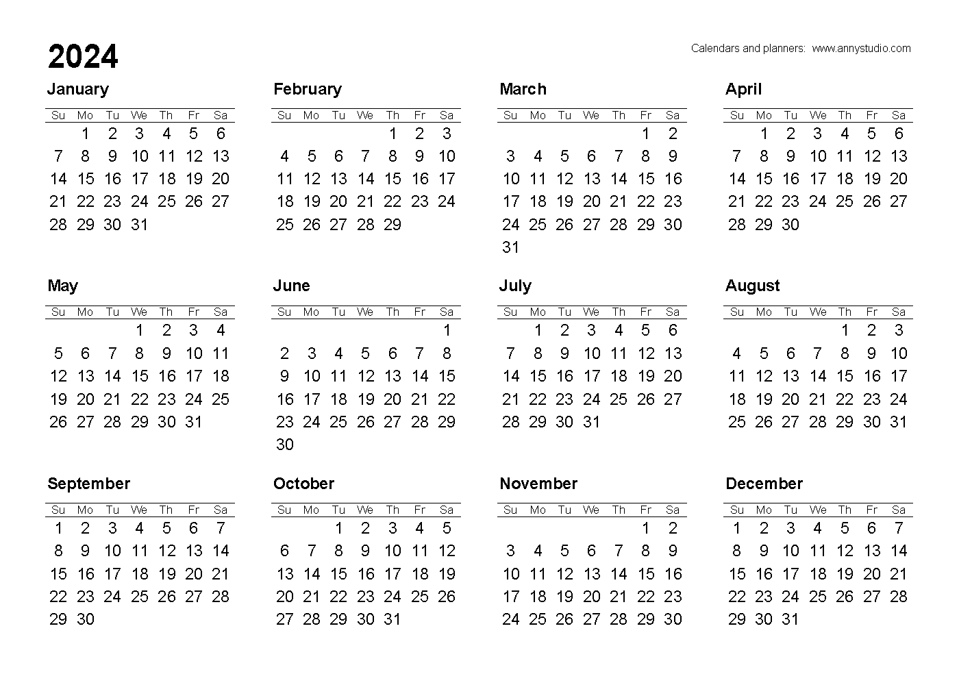 2024 A3 Calendar Printable Ira Lorrin