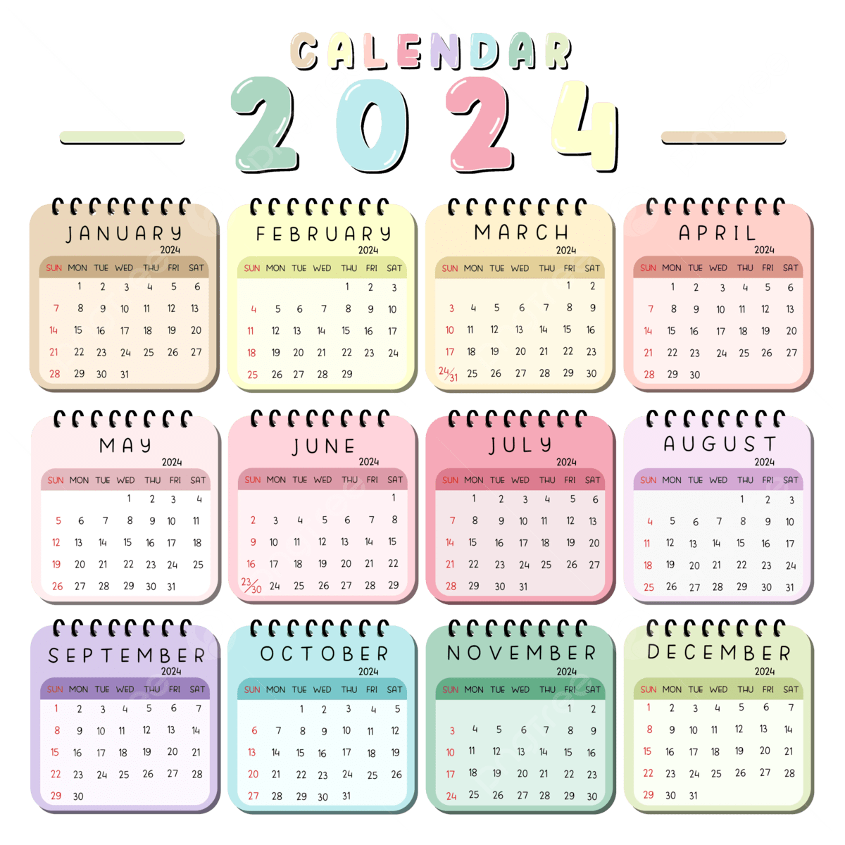 2024 Calendar