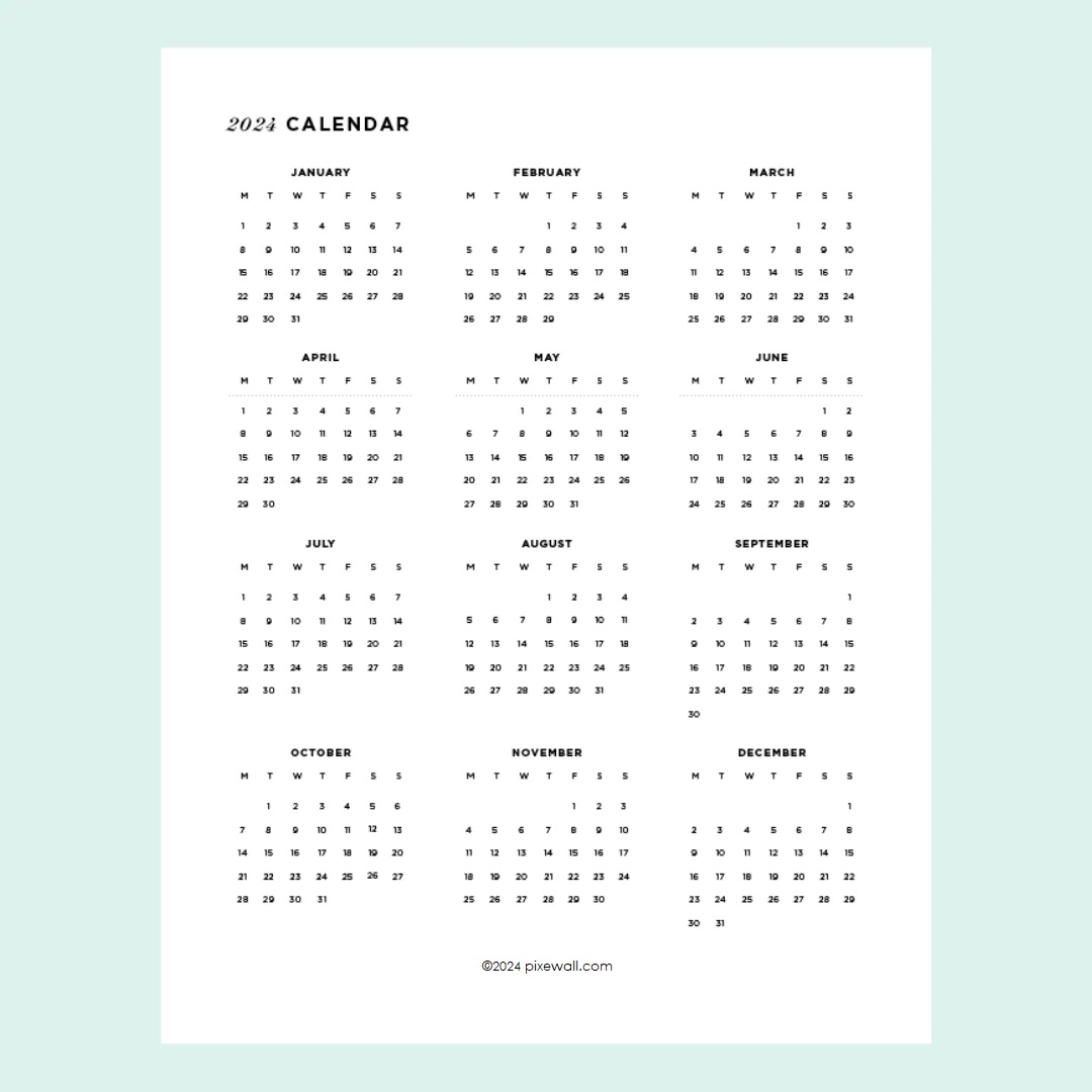2024 Calendar Images Free Download
