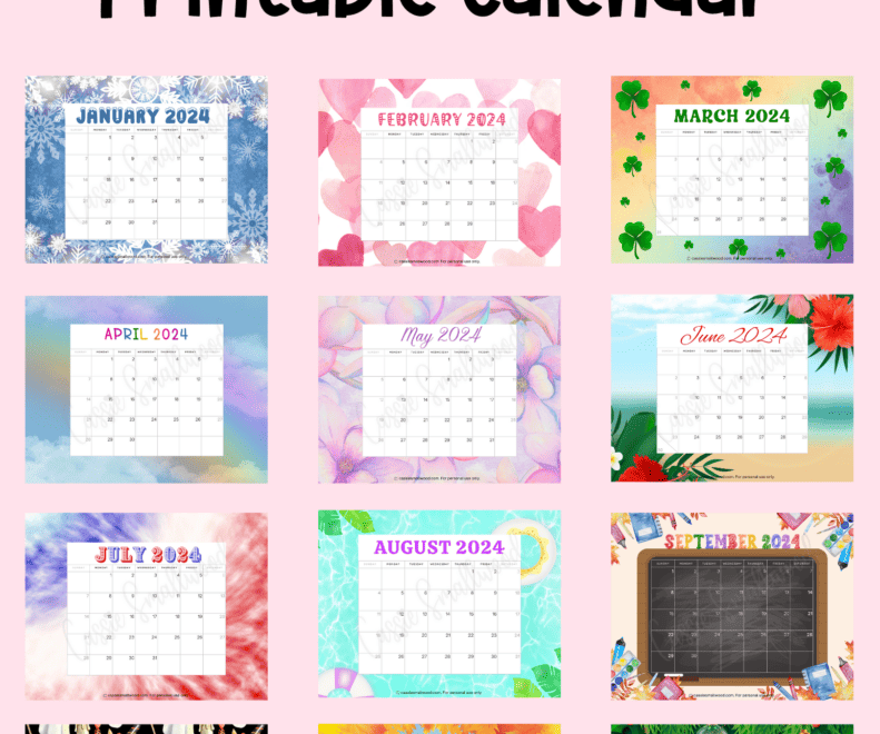 2024 Calendar Printable List Best Free Calendars For You 59 OFF