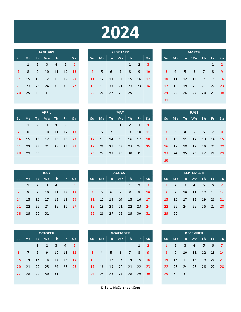 2026 Holiday Printable Calendar