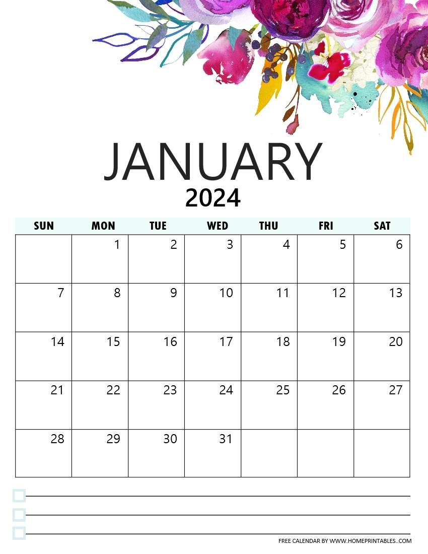 2024 Floral Calendar Printable Paper Trail Design In 2023 Free New