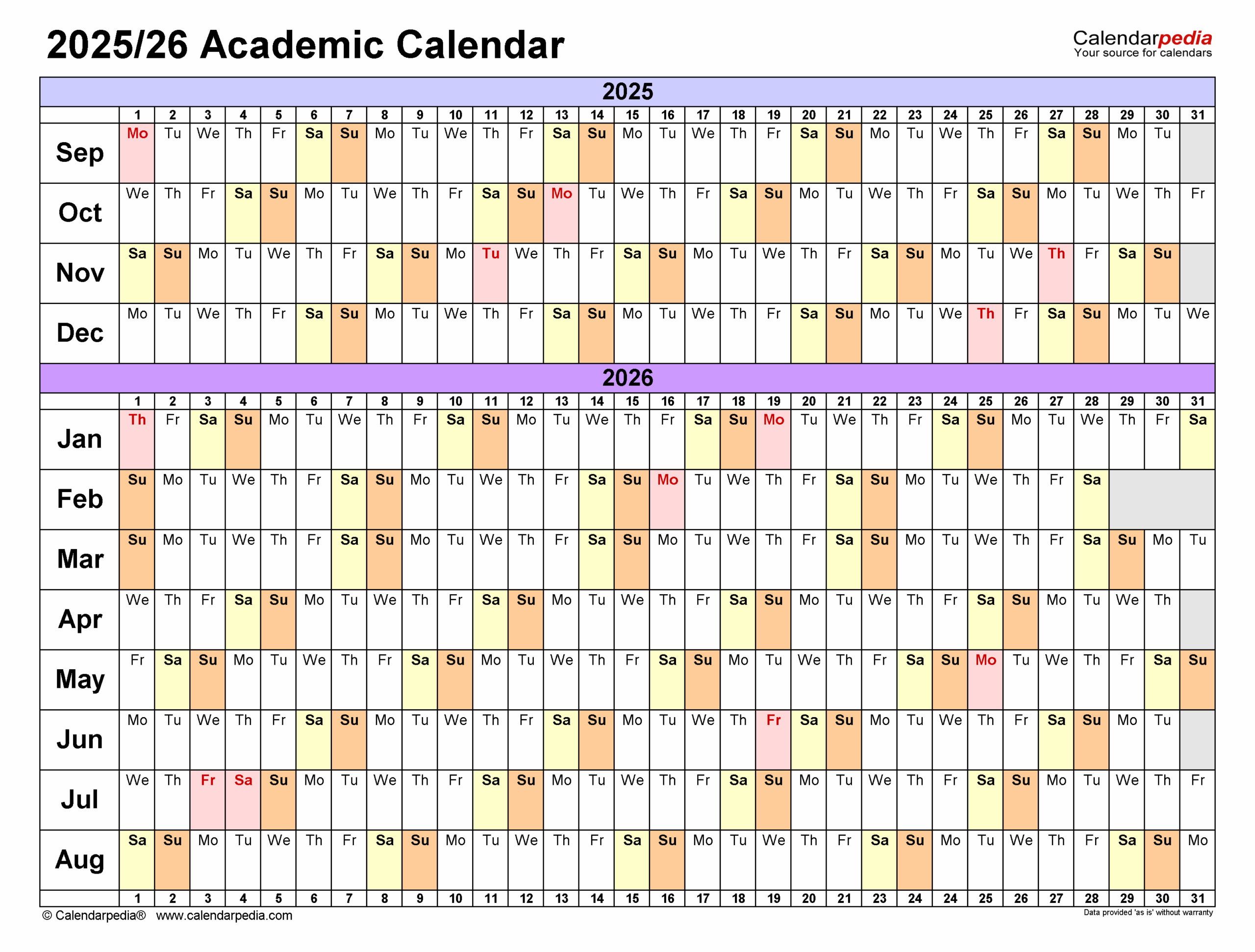 2025 2026 Academic Calendar Cumc Alicia Allen