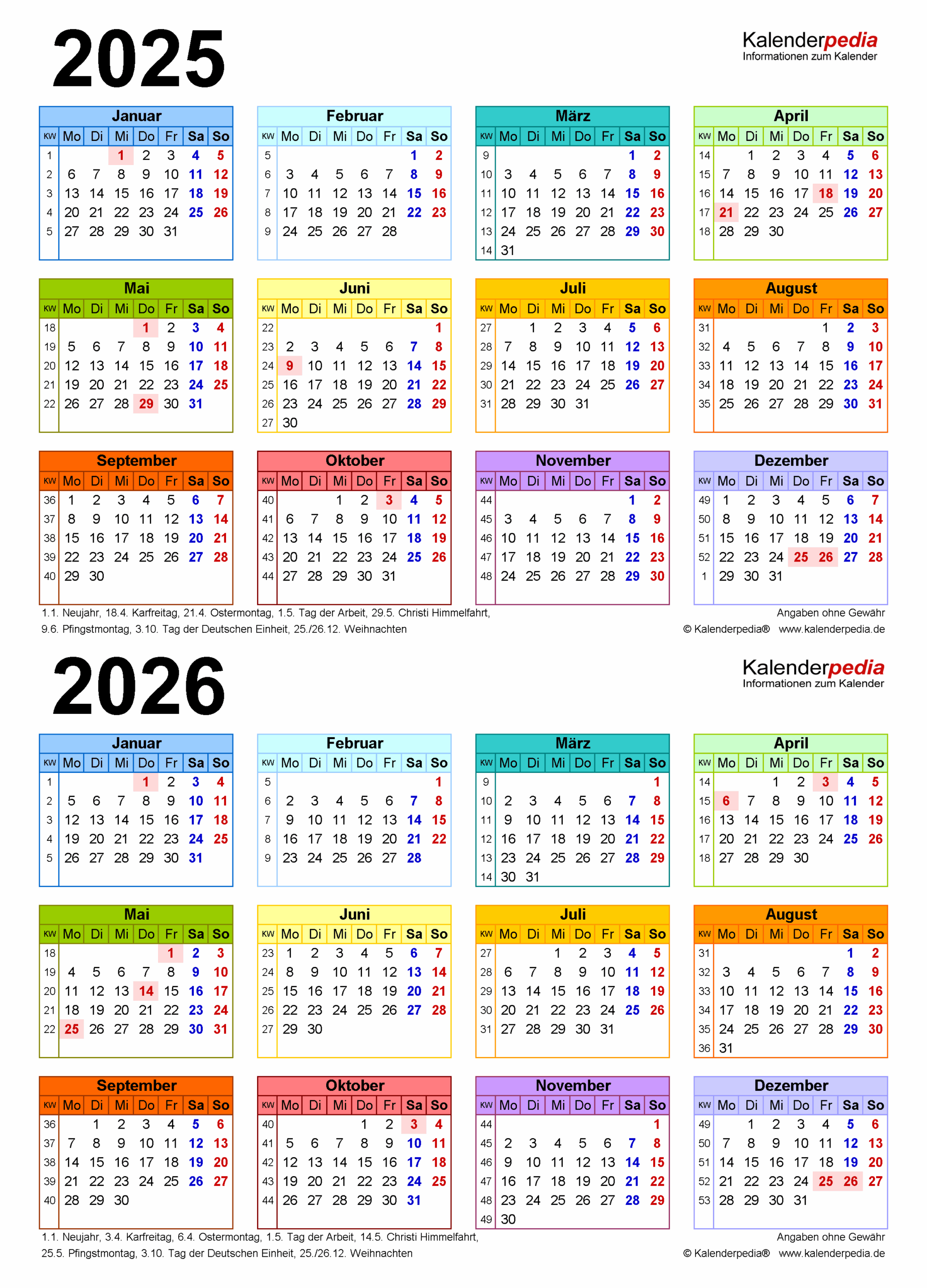 2025 2026 Calendar At A Glance Printable Stickers John H Groves