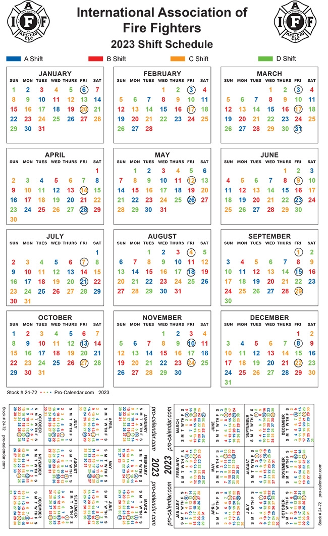 2025 Firefighter Shift Calendar 48 96 Printable Nicklas E Lauritsen