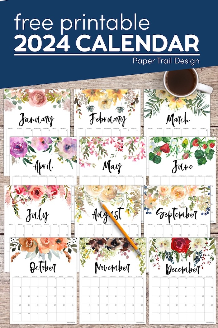2025 Floral Calendar Printable Kenta Dewoude