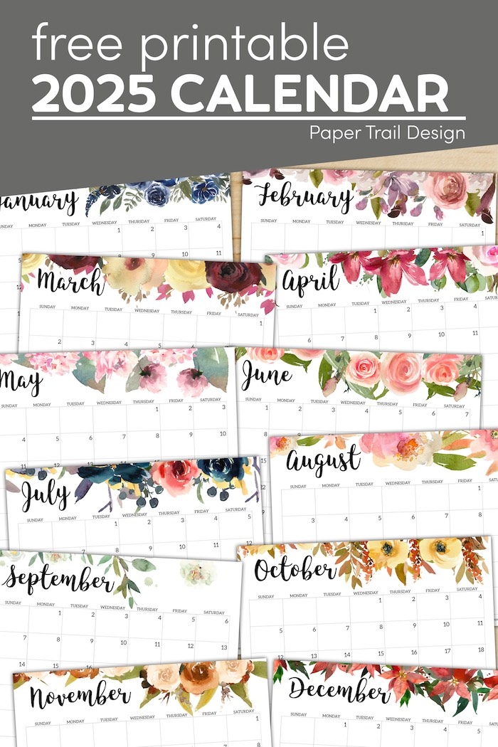 2025 Floral Printable Calendar Maia Sophia