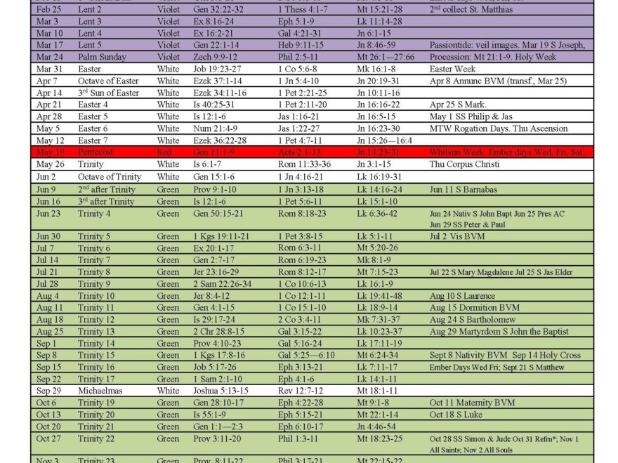2025 Lutheran Liturgical Calendar Samir Wedianor