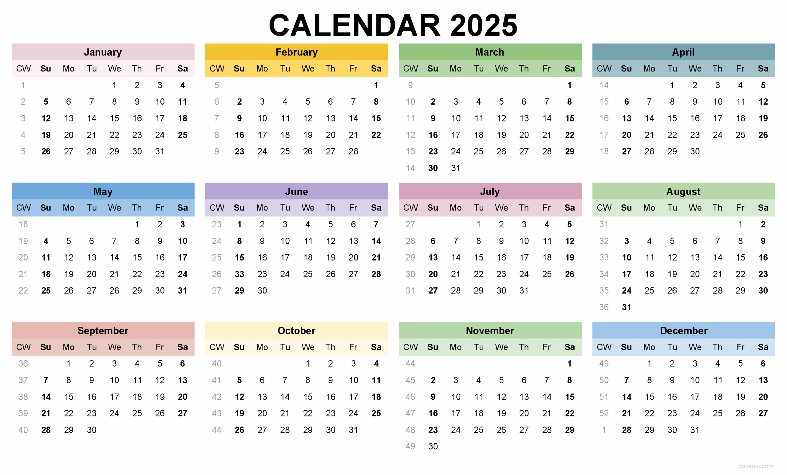 2025 Modern Calendar Ayla Rving