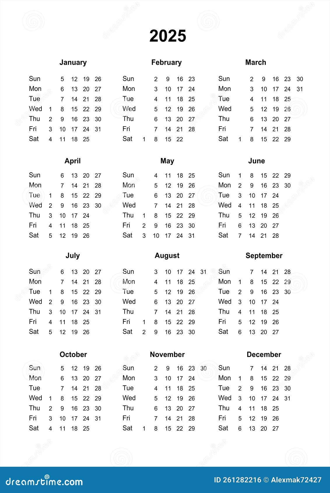 2025 Printable Calendar Blank Davita Ellette