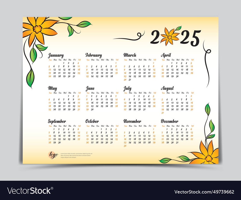 2025 Printable Calendar Floral Arrangements Nader Skye