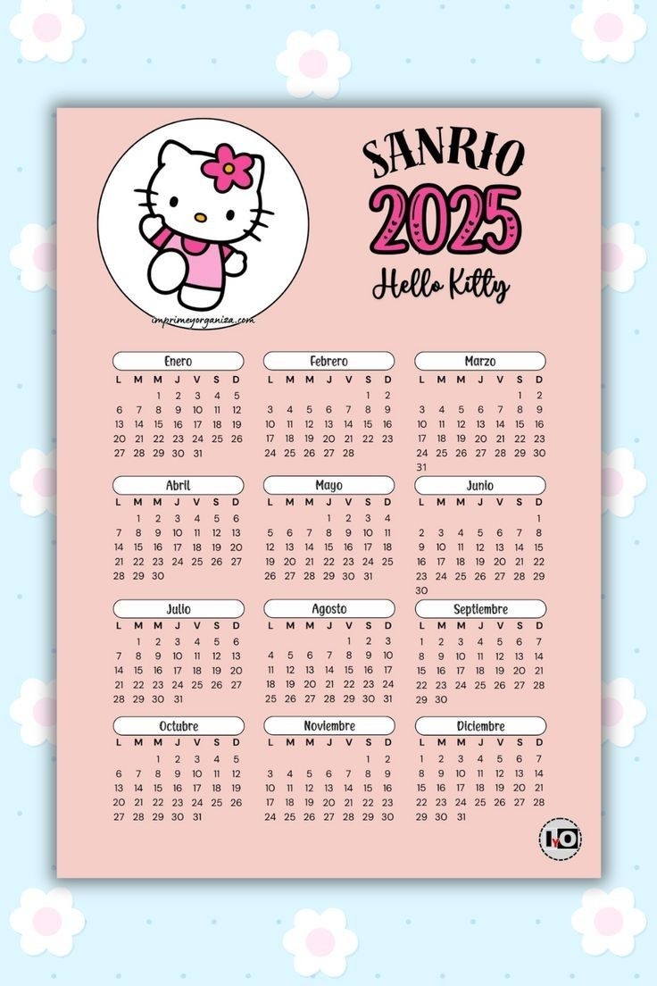 2025 Sanrio Calendar Printable Free Printable By Writings4u