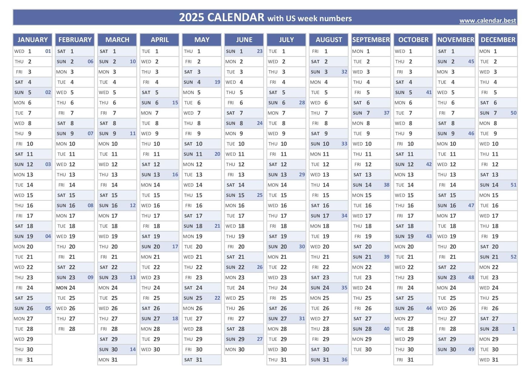 2025 Week Calendar Download Sam Rous