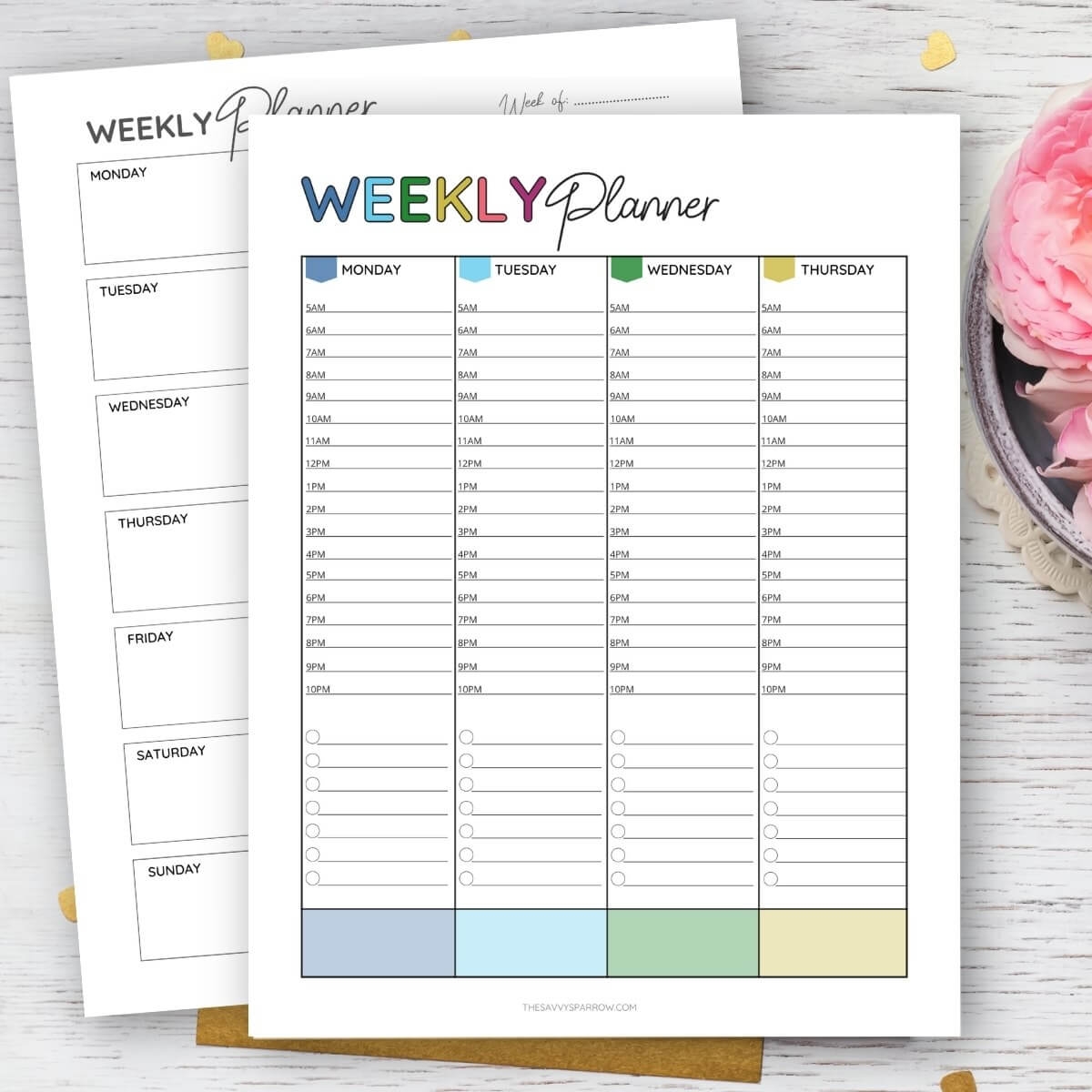 2025 Weekly Planner Printable James C Burroughs