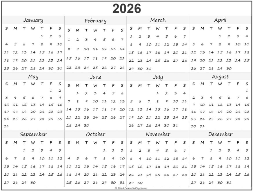 2026 Calendar