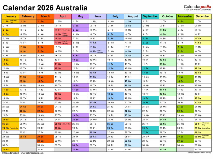 2026 Calendar Excel Lily Downing
