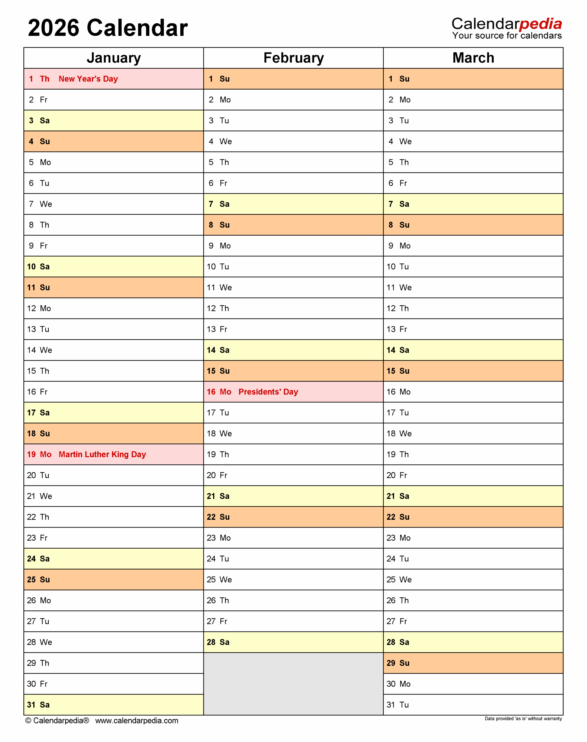 2026 Calendar Excel Sheet Without Subscription Assessment Overview