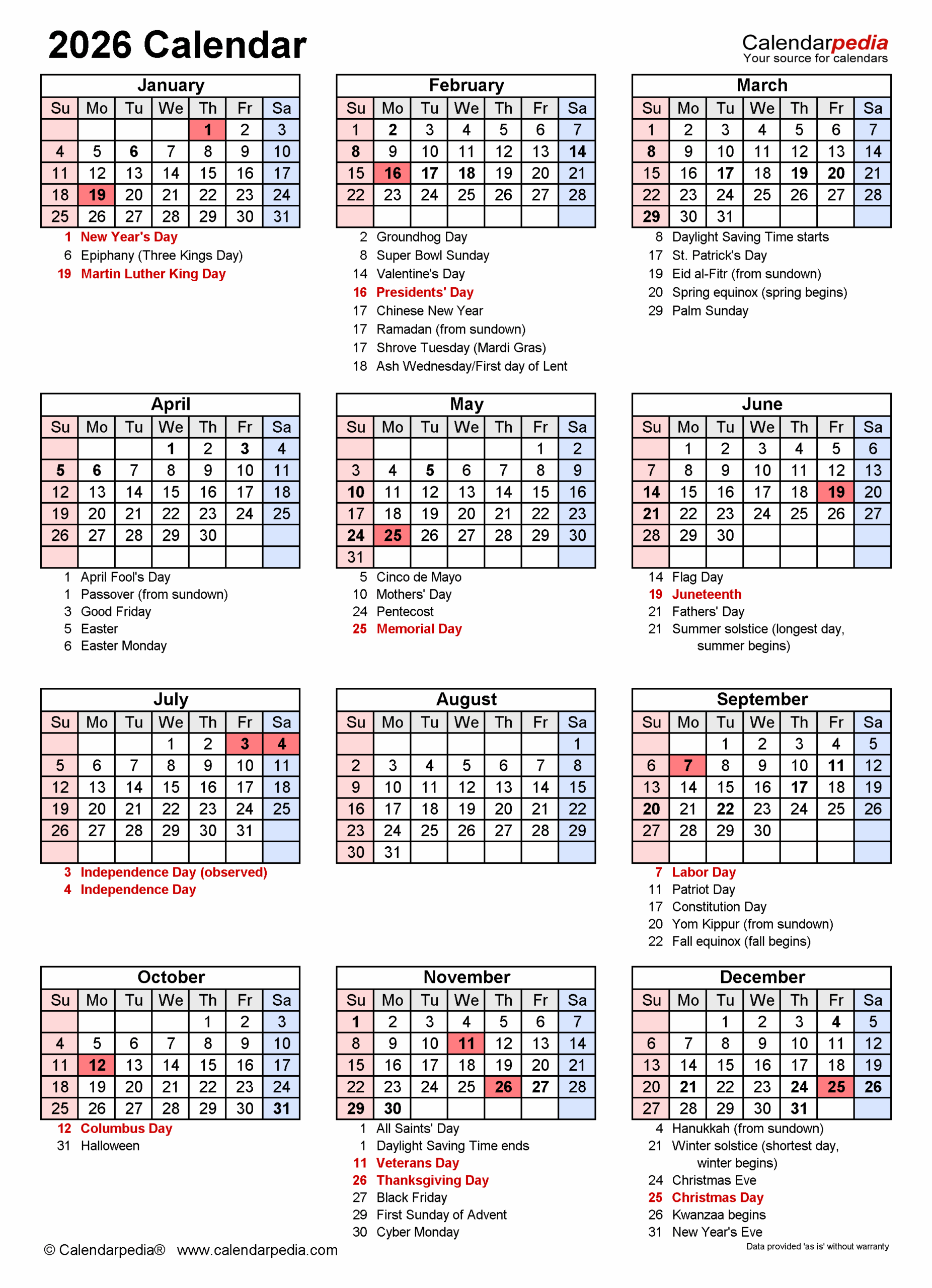2026 Calendar Free Printable Excel Templates Calendarpedia