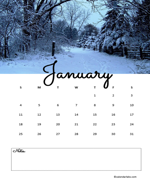 Printable Monthly Calendar 2026 Portrait