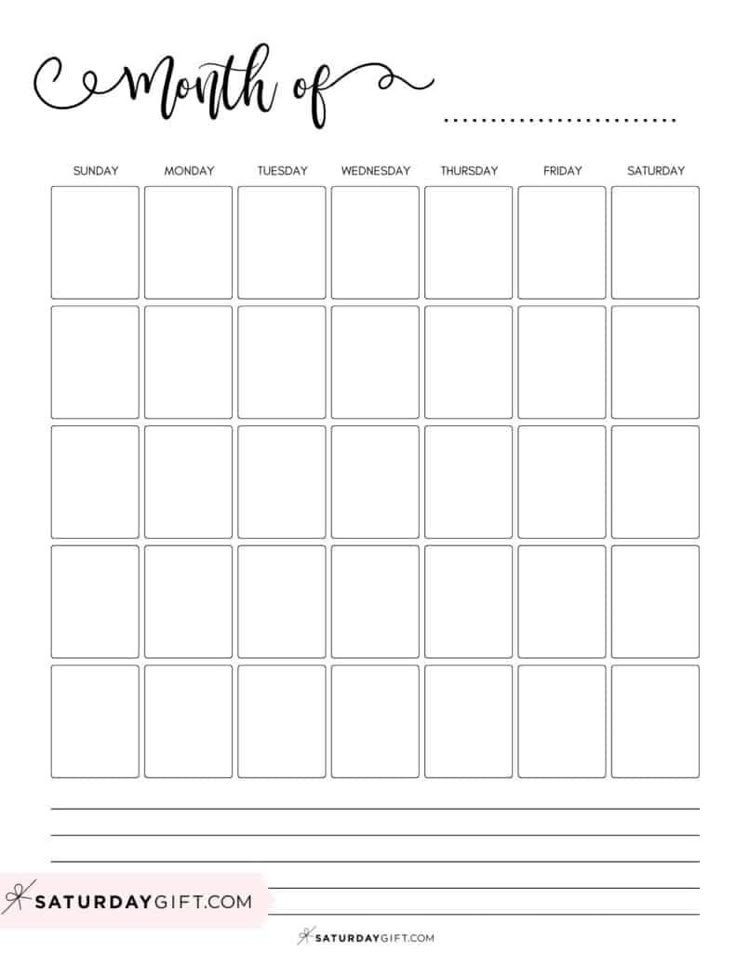 27 Cute And Free Blank Calendar Templates