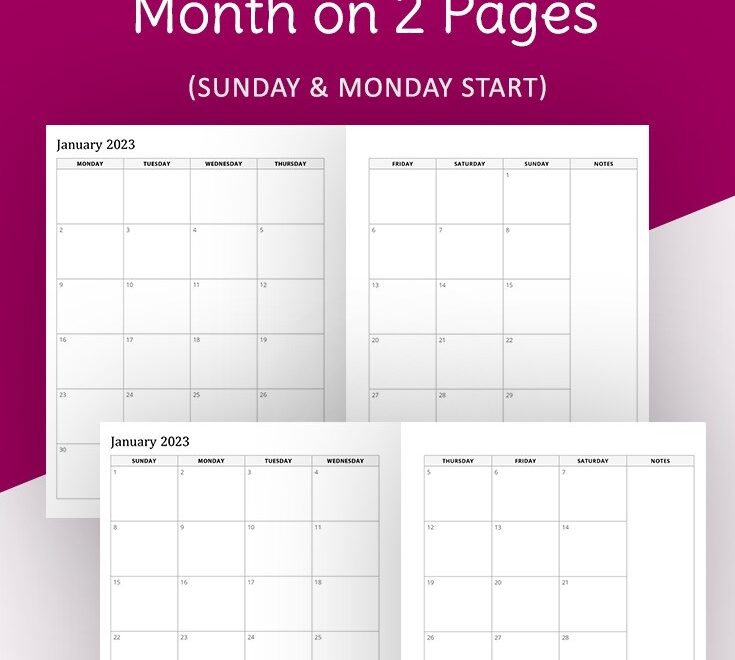 A4 Monthly Planner 2023 Printable Hot Sales Www Pinnaxis