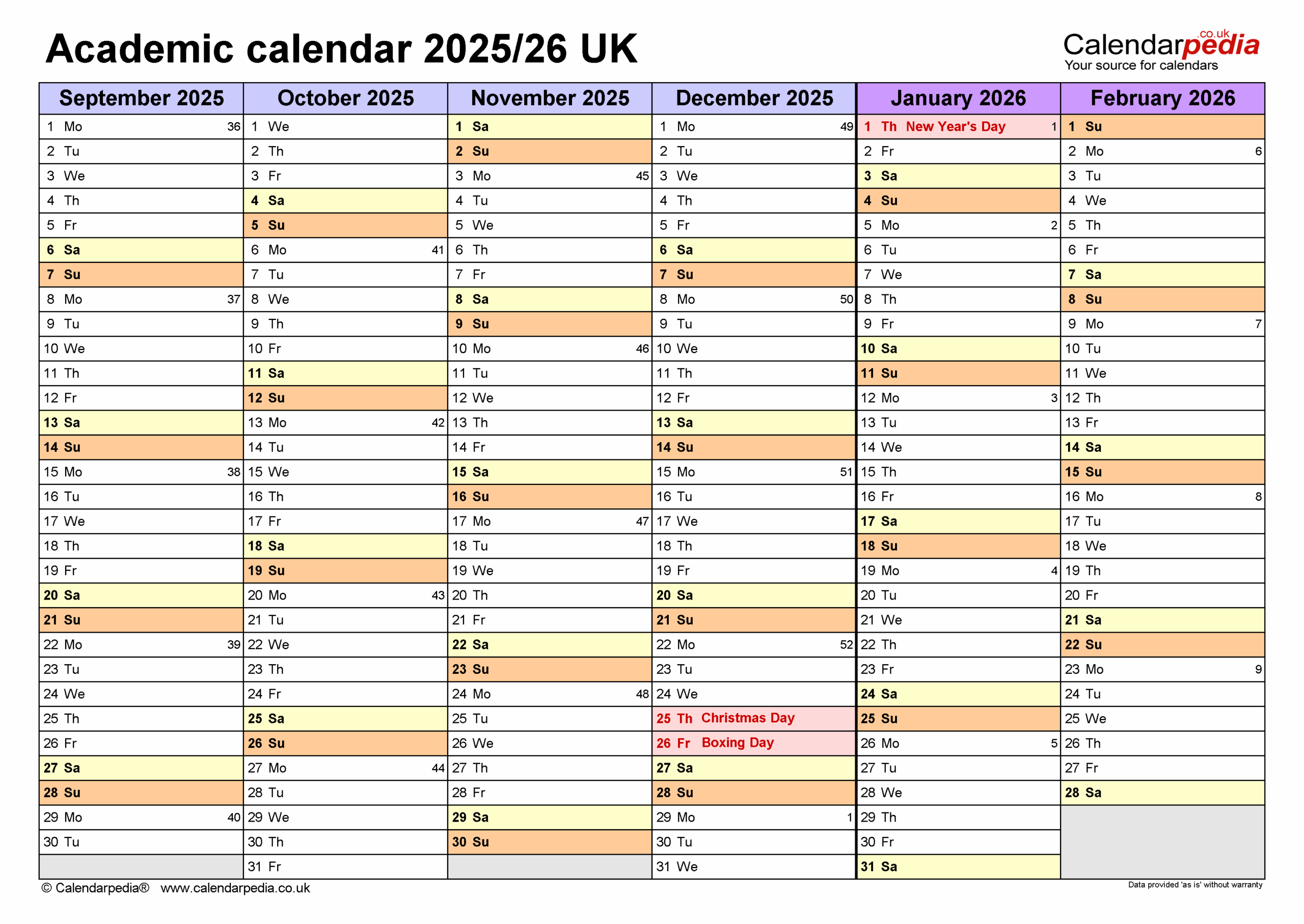 Academic Calendar 2025 Bu Khalil Jasper