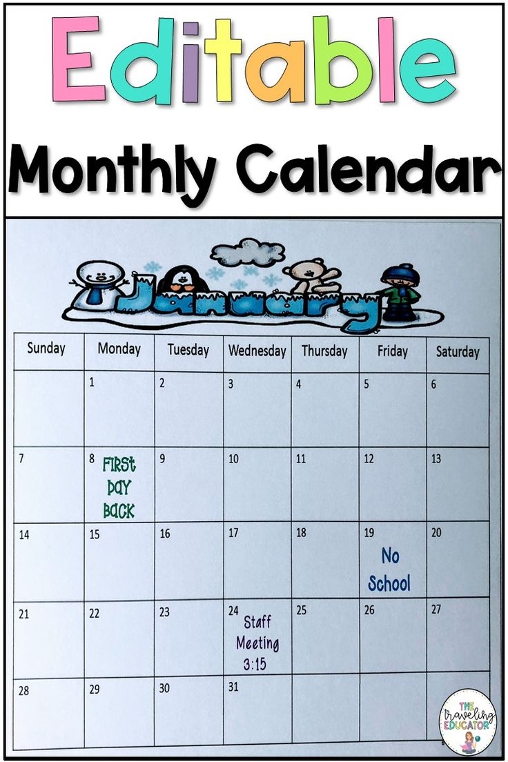 An Editable Calendar For The Month Of March With Words That Read