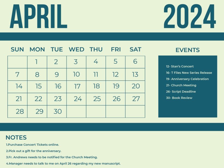 April 2024 Event Calendar Diane Florida