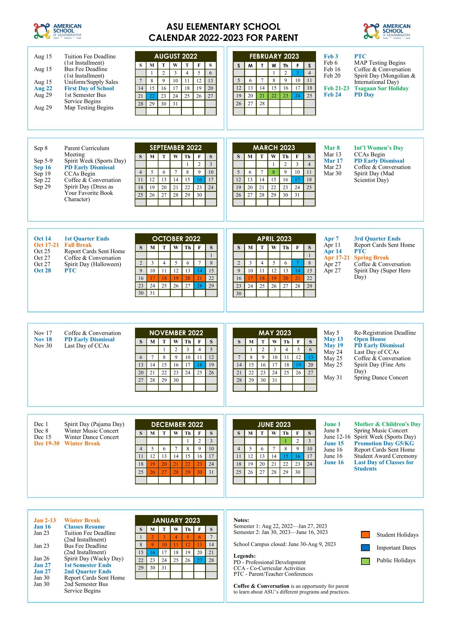 Asu Calendar 2026 26 Printable
