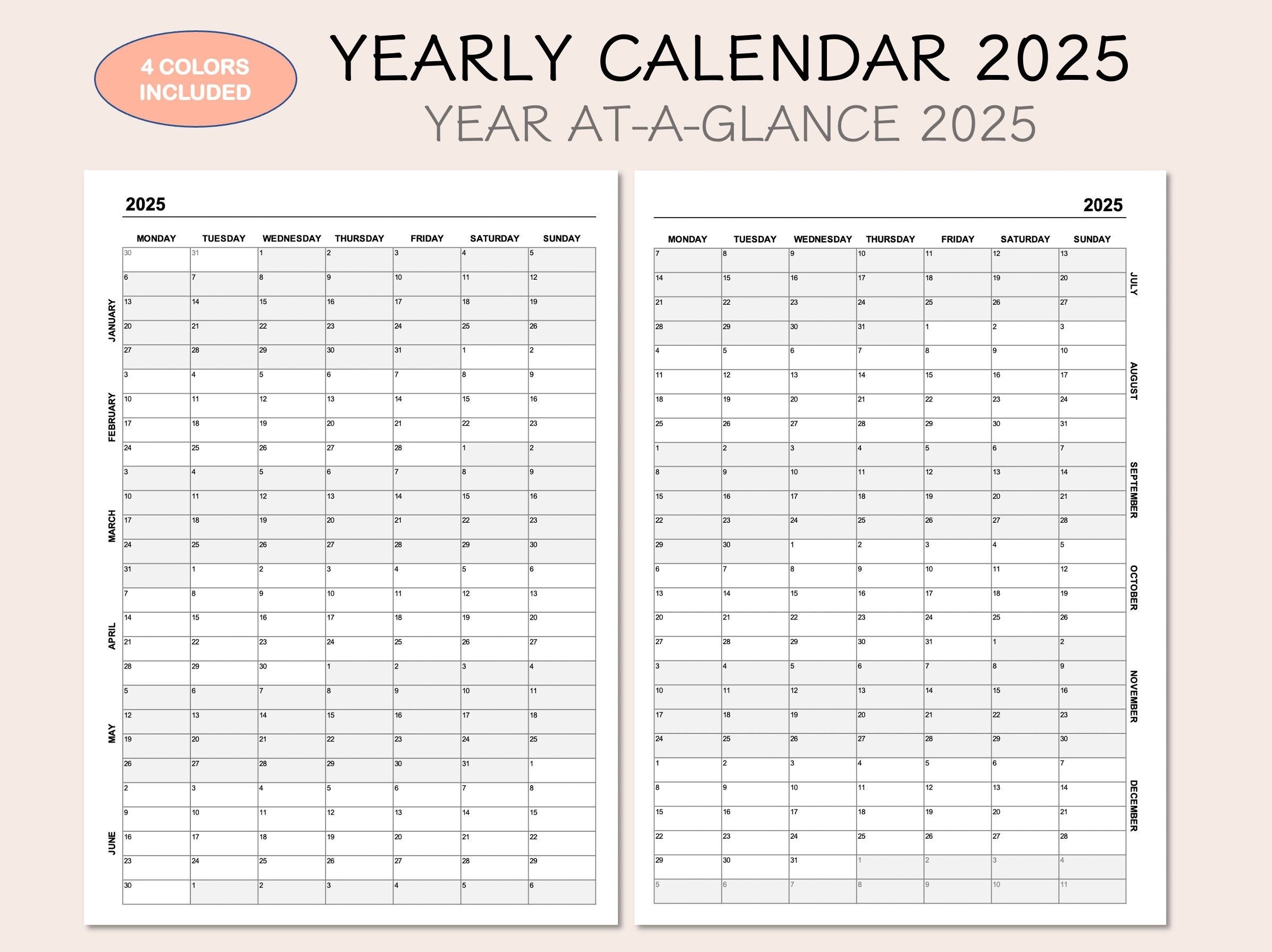 At A Glance Monthly Calendar 2025 Sana Ruby