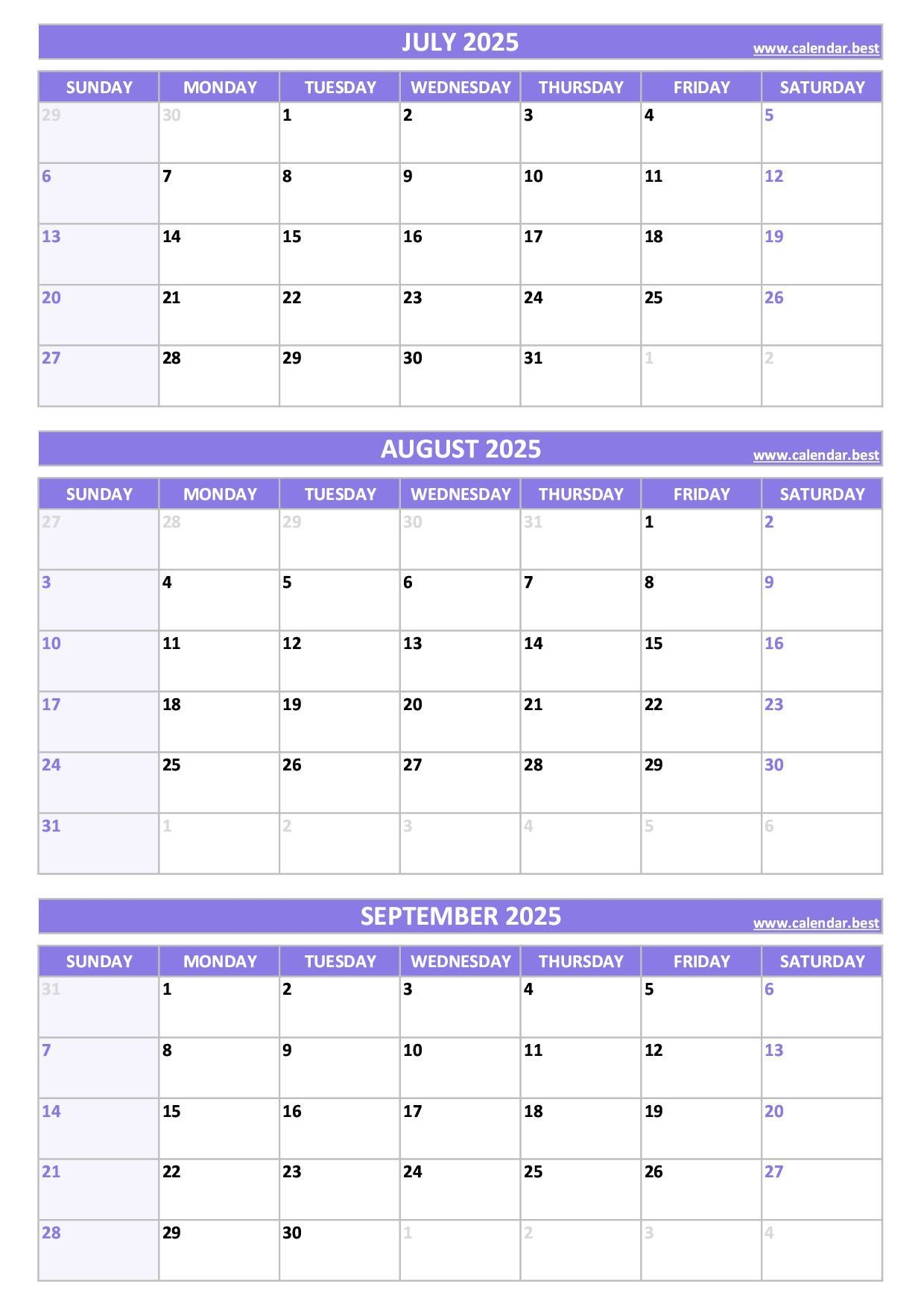 August September 2025 Calendar Free Printable Free Patricia S Farrar