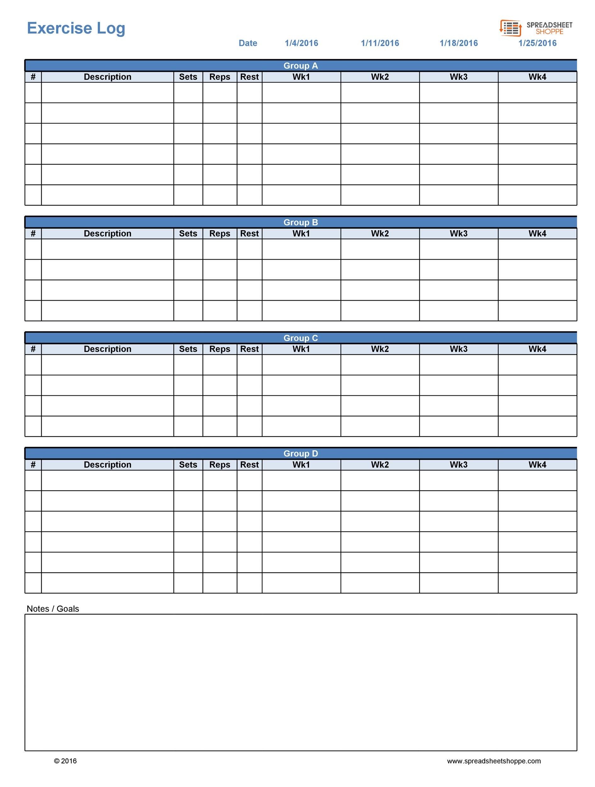 Blank 30 Day Workout Calendar EOUA Blog