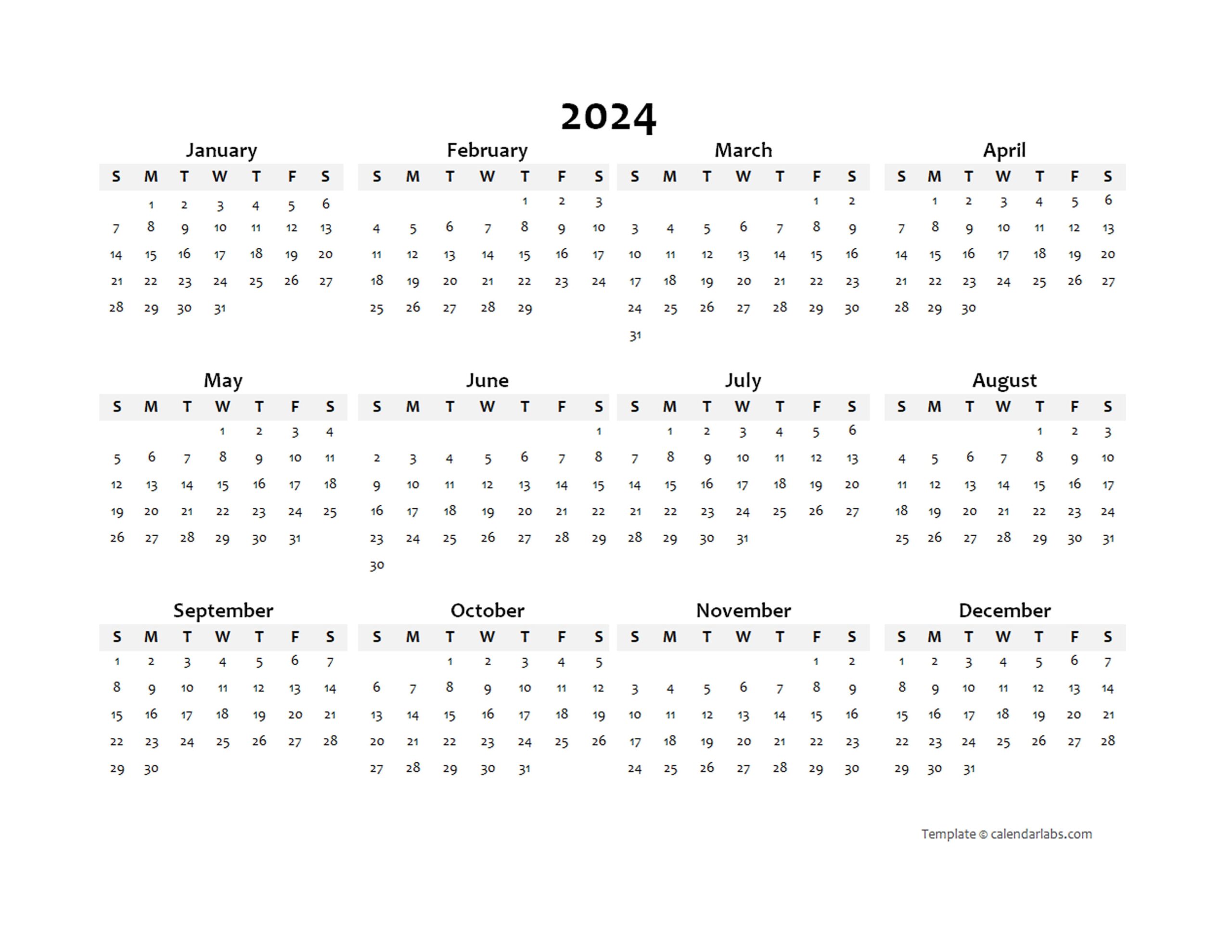 2026 Monthly Free Printable Calendar