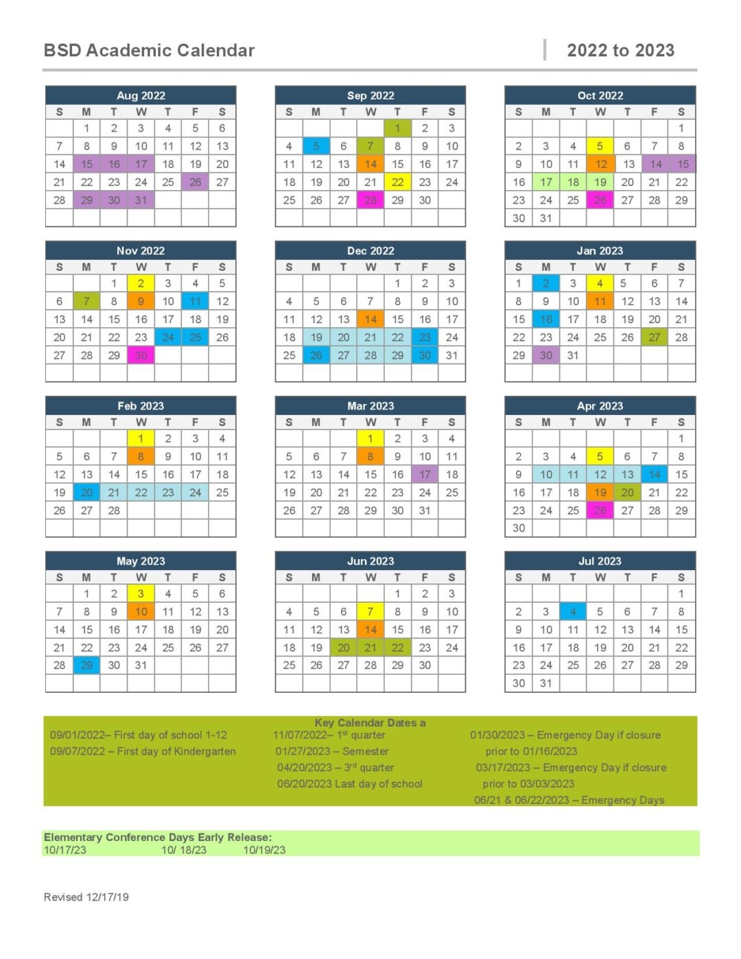 Bsd Calendar 2025 26 Shelia L Taylor