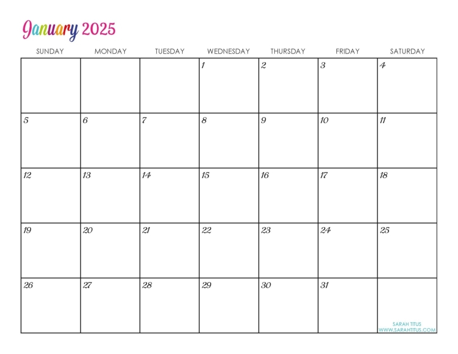 Calendar 2025 Custom Bianca Rose