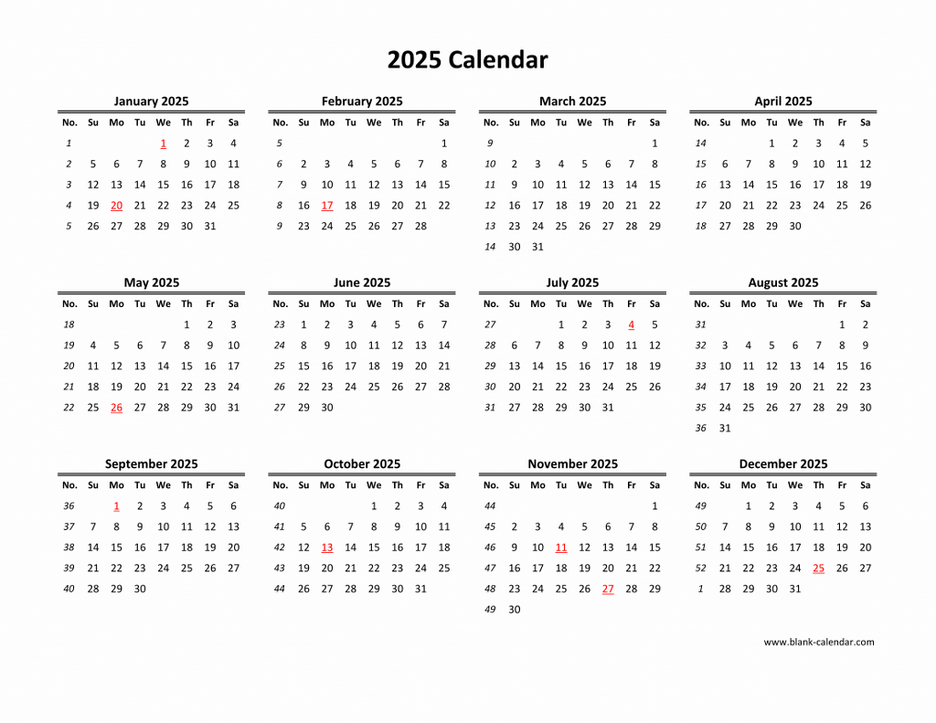 Calendar 2025 Landscape Printable Denise M Davie