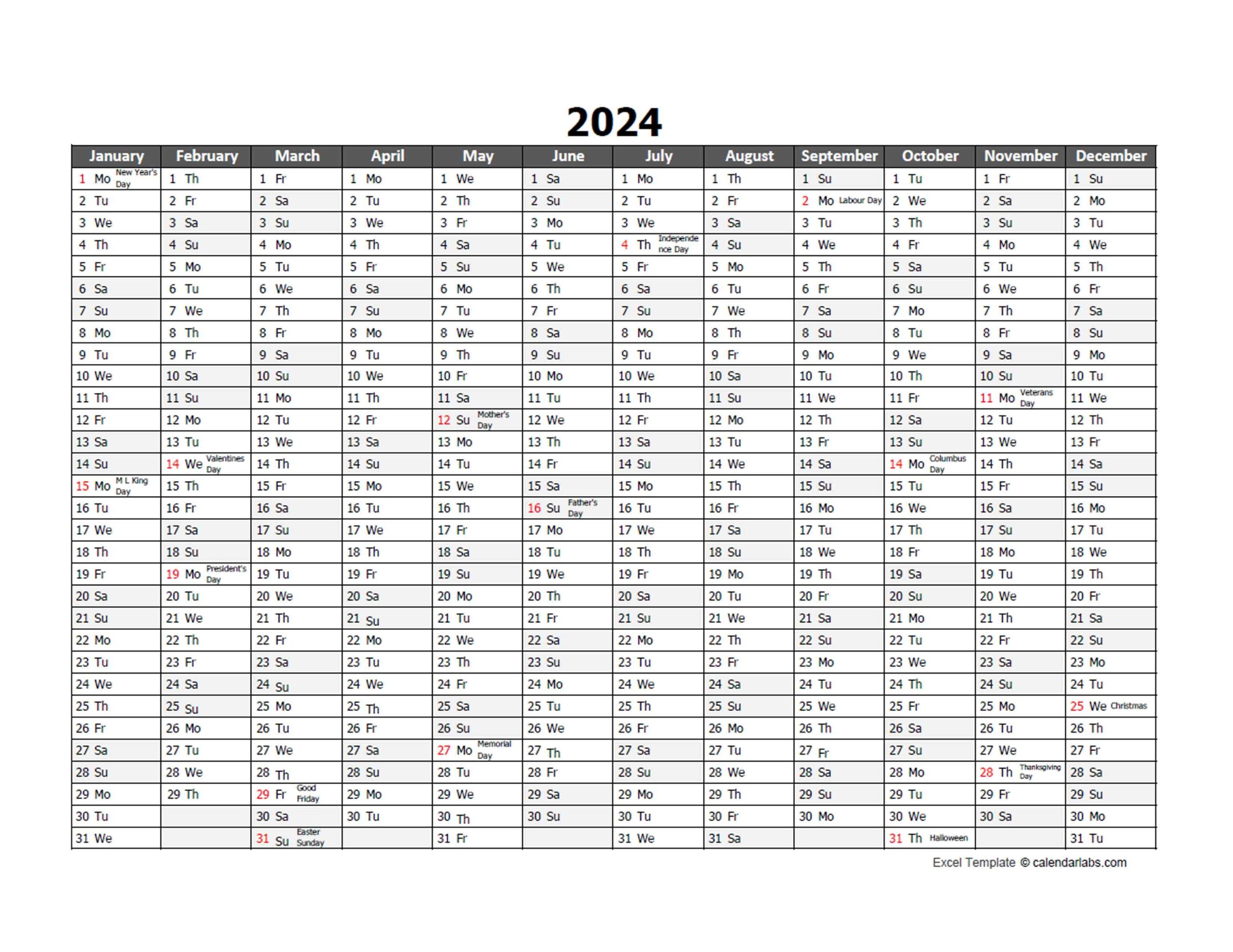 Calendario Laboral 2024 Editable Image To U