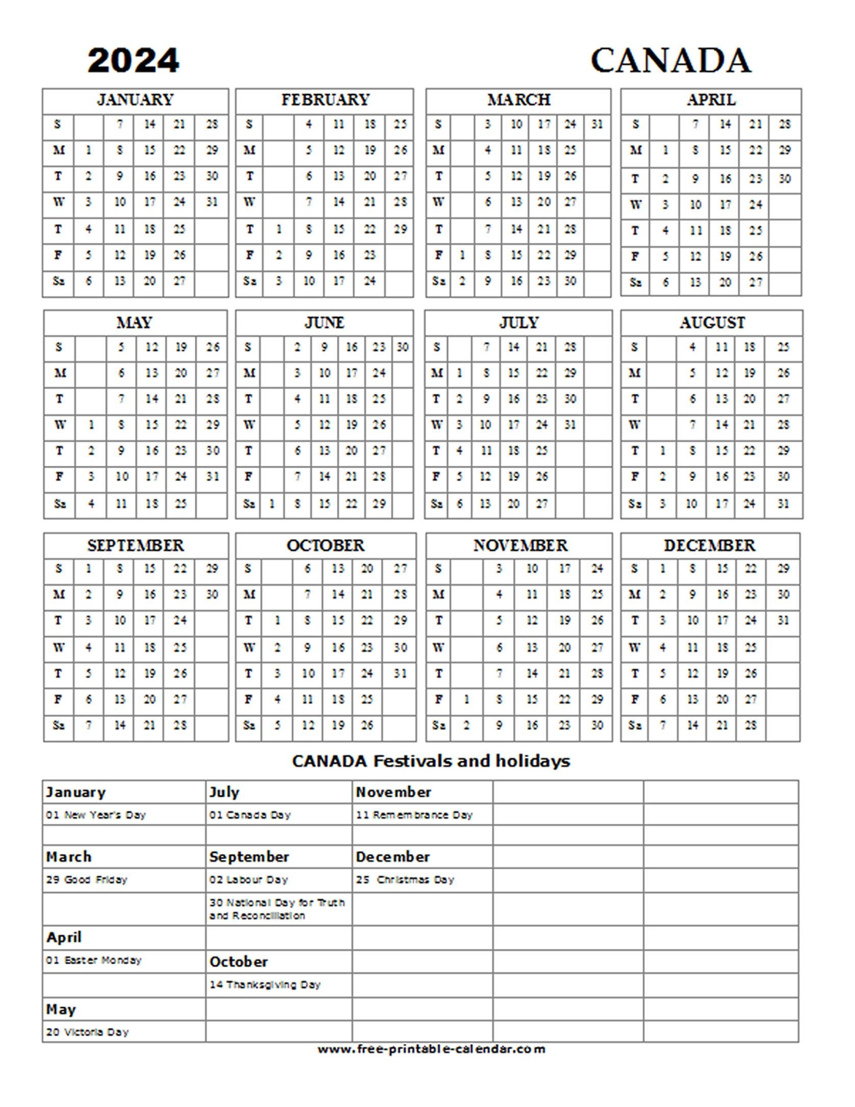 Canadian 2025 Calendar Genevieve Rose